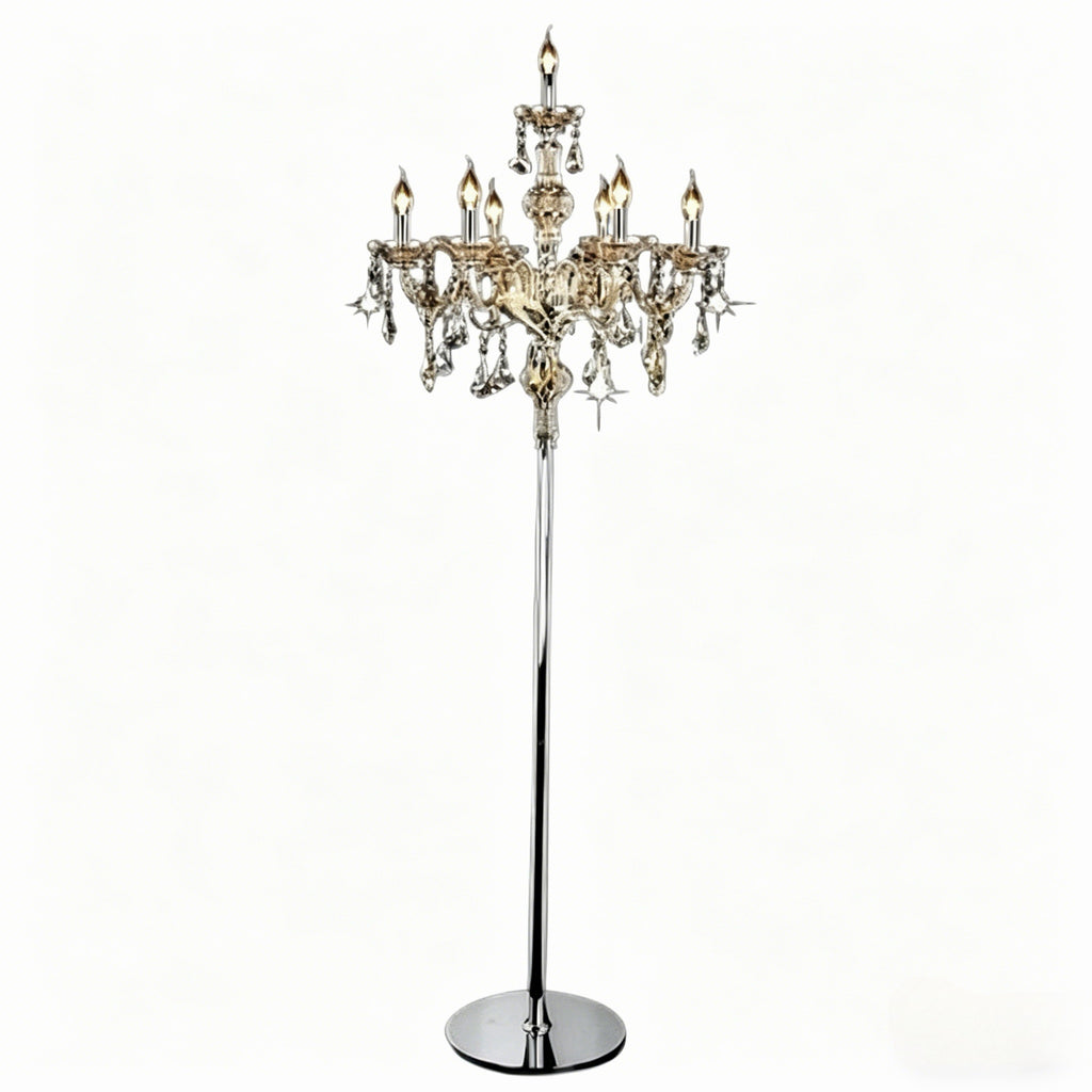 Lampadaire en cristal de style français