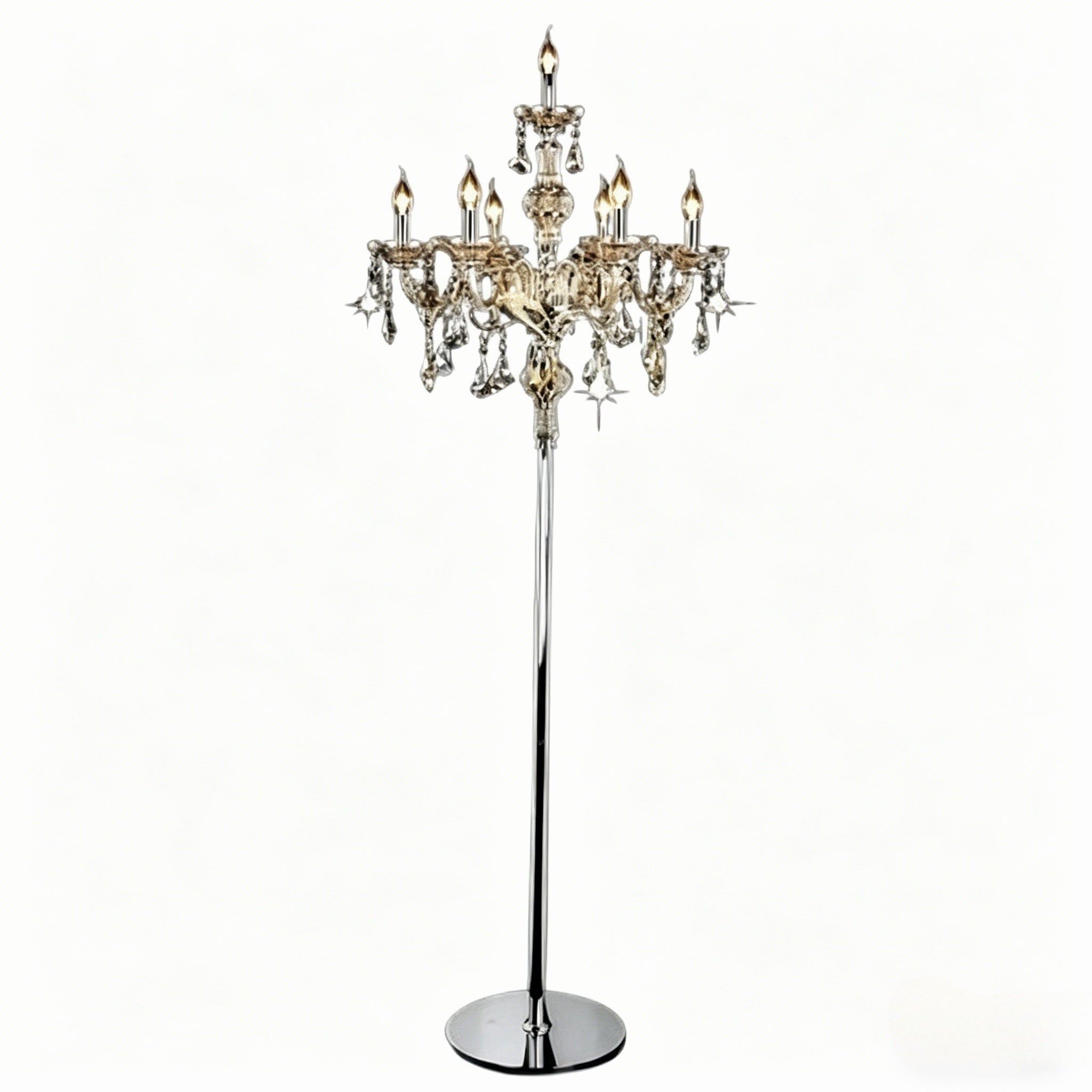 Lampadaire en cristal de style français