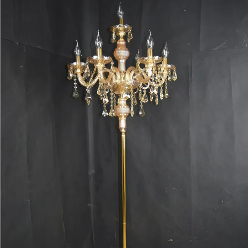 Lampadaire en cristal de style français
