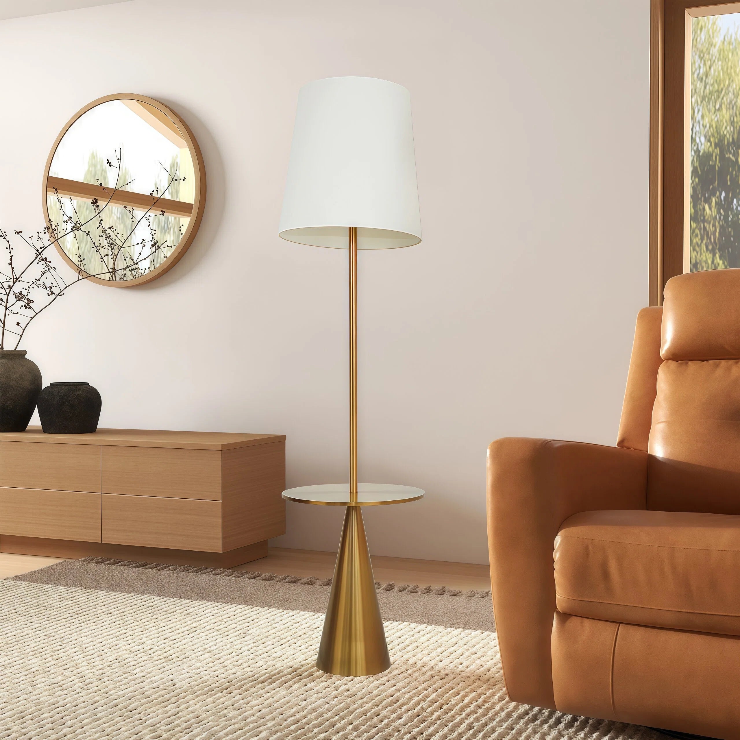 Lampadaire moderne style laiton