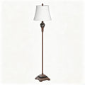 Lampadaire rétro en tissu blanc