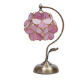 Lampe de table de style européen aux pétales roses