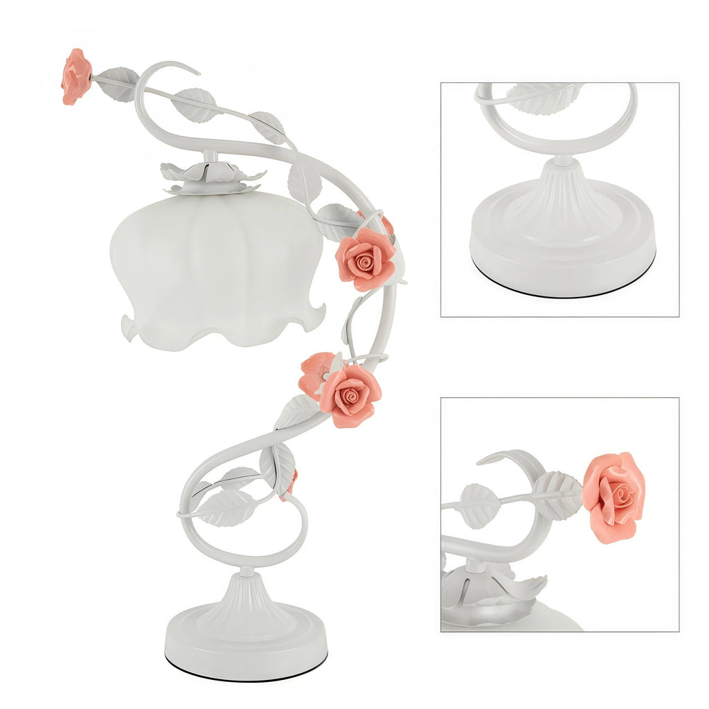 Lampe de table en verre en forme de lys