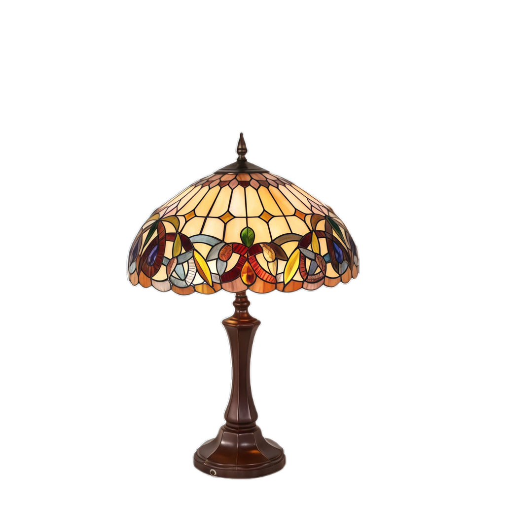 Lampe de table en vitrail