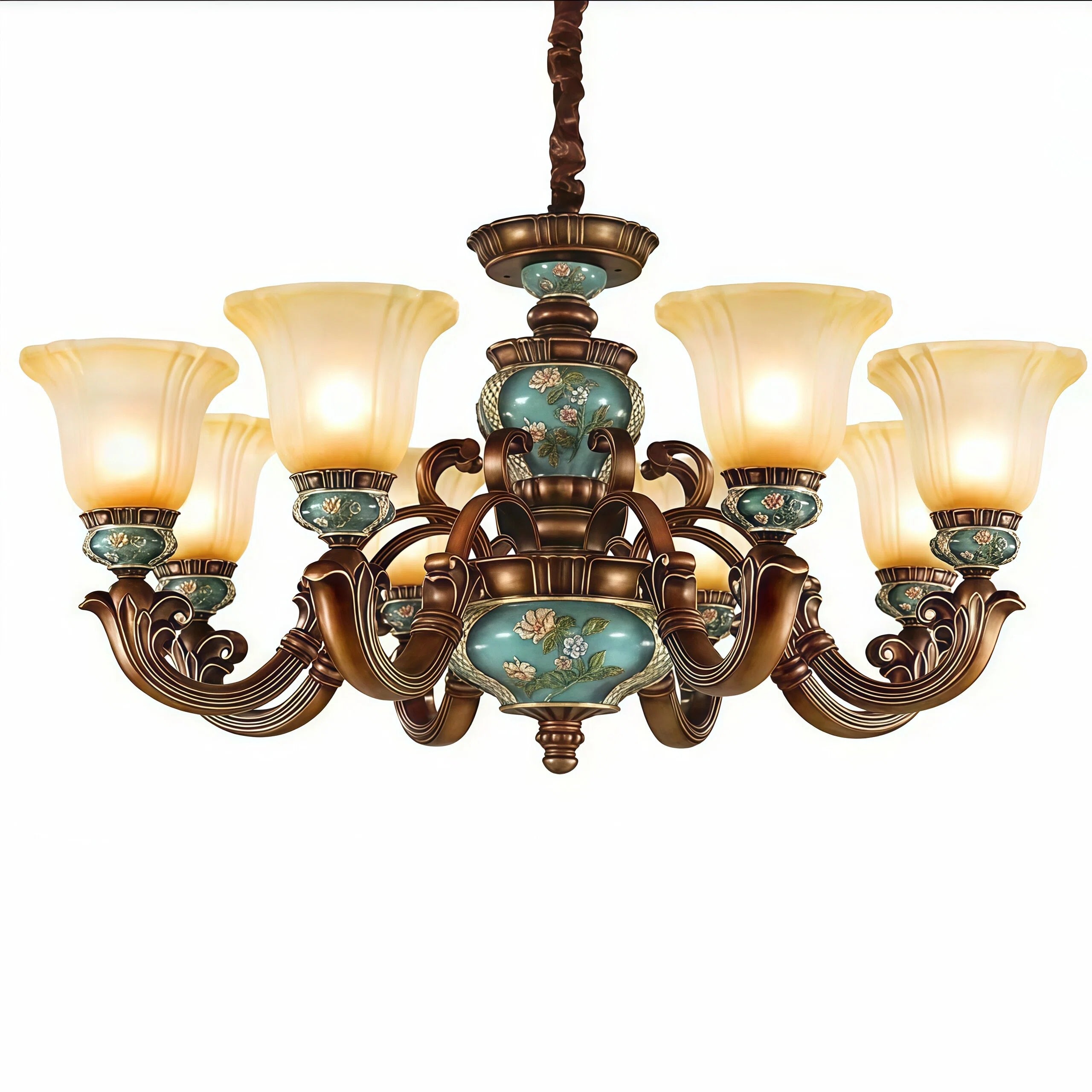 Lustre en verre rétro luxe