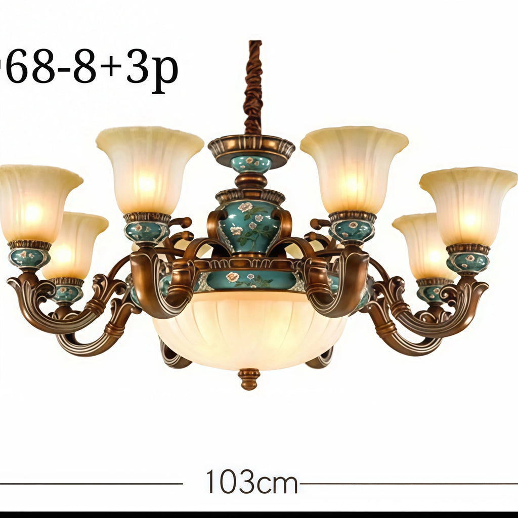 Lustre en verre rétro luxe