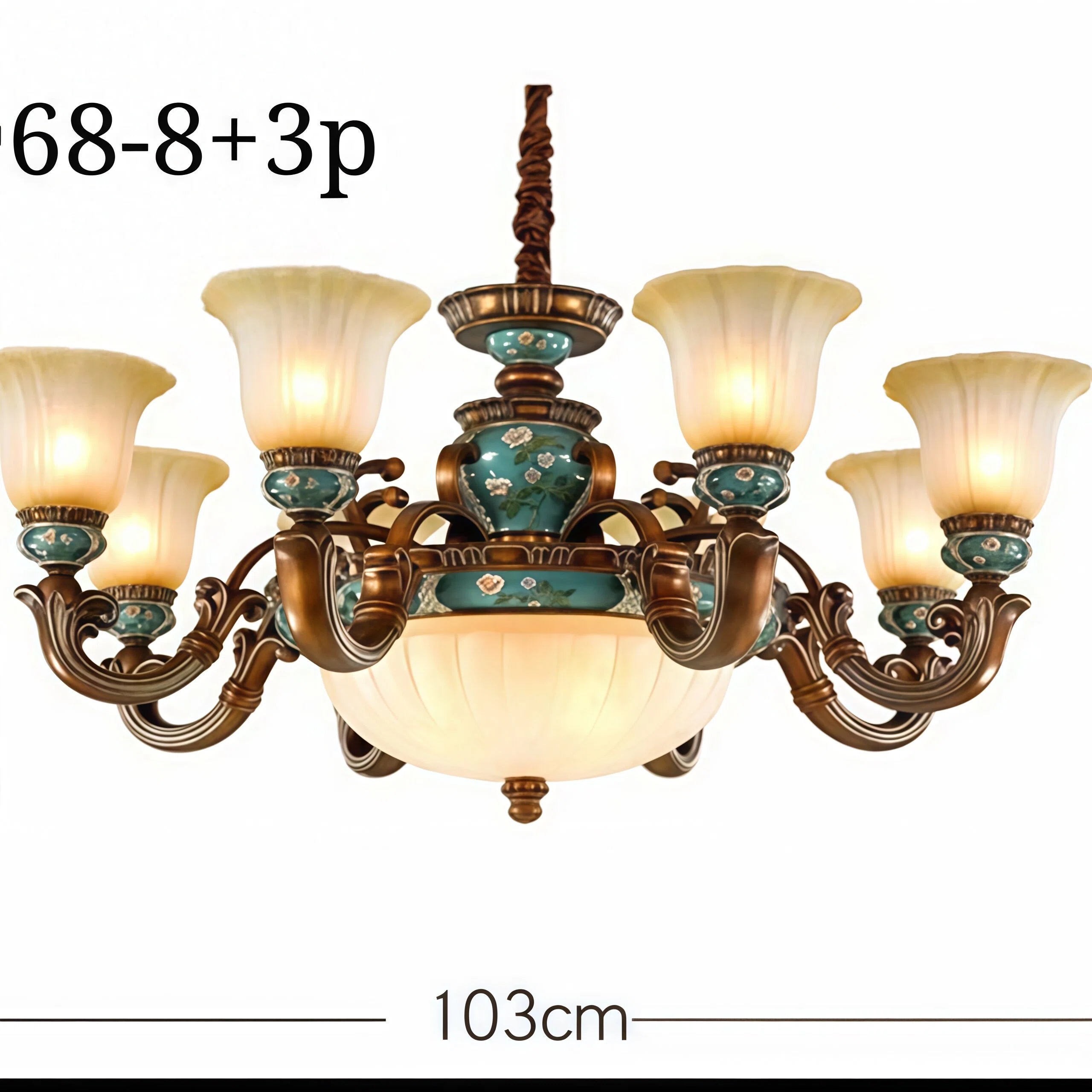 Lustre en verre rétro luxe